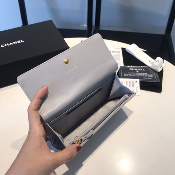 CHANEL 19 LONG FLAP WALLET GREY AP0955 - Image 5