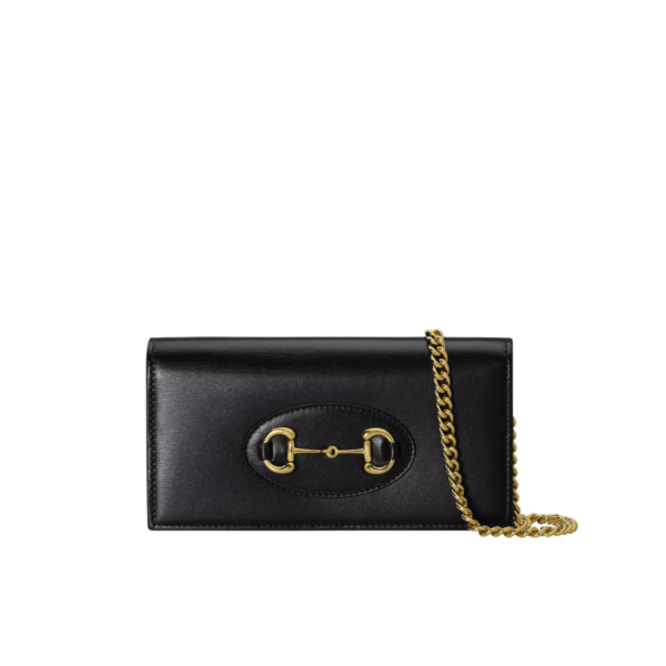 GUCCI HORSEBIT 1955 WALLET WITH CHAIN WHITE 20CM 621892 0YK0G 1000