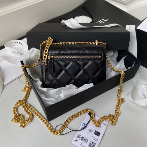 CHANEL CLUTCH WITH CHAIN BLACK AP2635 - Image 8