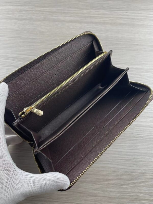 LOUIS VUITTON ZIPPY WALLET DARK BROWN M60017 - Image 5