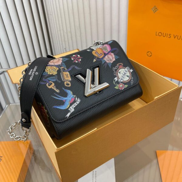 LOUIS VUITTON TWIST BAG BLACK 23CM - Image 2